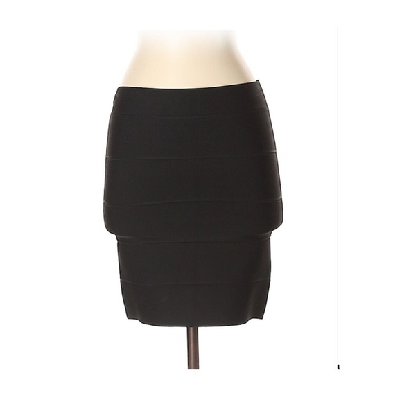 NWOT BCBGMAXAZRIA Black Bodycon Skirt - Picture 2 of 2
